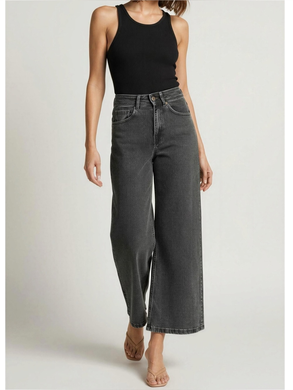 SÉZANE Le Crop Jeans, Middle Grey, FR42/US10